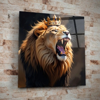 Art gift Стъклено АРТ пано - Кралят лъв