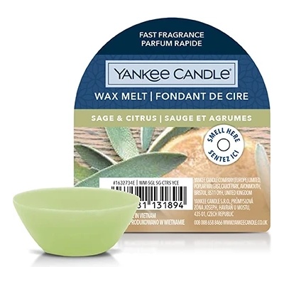 Yankee Candle Sage & Citrus ароматизиран восък 22 гр
