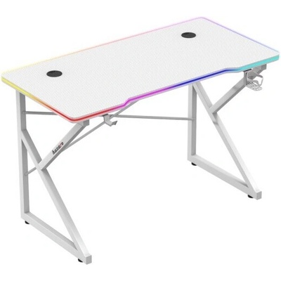 Huzaro Геймърско бюро Huzaro HERO 1.7 RGB, 120/60/75 см - Бяло (HERO 1.7 RGB WHITE)