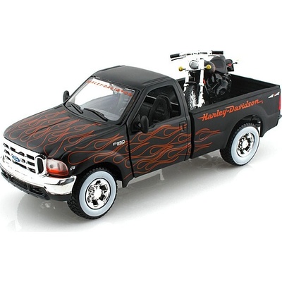 Maisto Harley Davidson 32181 Ford Super Duty Pick-Up 2002 Samochód + Fxstb P6 1:24