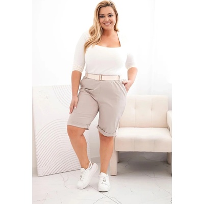šortky Plus Size ART52231 s opaskom violet