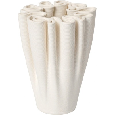 Ferm Living Kameninová váza Dedali Off-white Small, bílá barva, keramika