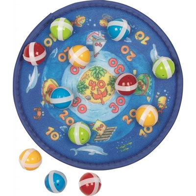 Goki Terč na suchý zip s 12 míčky Oceán