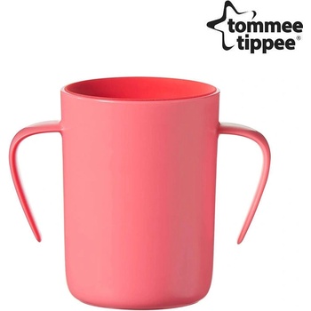 Tommee Tippee Неразливаща се чаша с дръжки Tommee Tippee, 360°, Розова, 200 ml, 6 m+ (ТТ.0142)