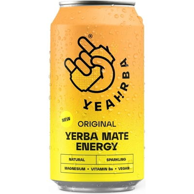 Yeahrba Mate Vitamínová voda Original perlivá plech 24 x 0,33 l