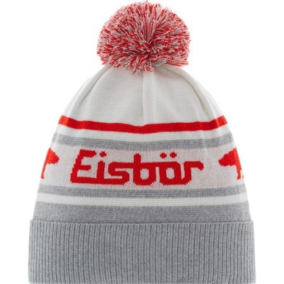 Eisbär CHani OS Pompon MÜ hellgrau-white-fieryred
