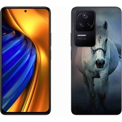 Pouzdro mmCase Xiaomi Poco F4 - běžící bílý kůň