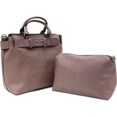 Tmavo ružový dámsky elegantný kabelkový set 2v1 Berthe