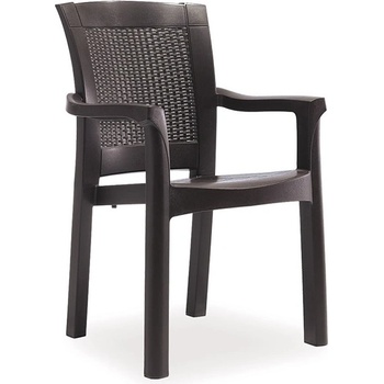 Mira-N Стол novussi с подлакътник roma rattan КАФЯВ (0142316)