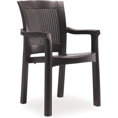 Mira-N Стол novussi с подлакътник roma rattan КАФЯВ (0142316)