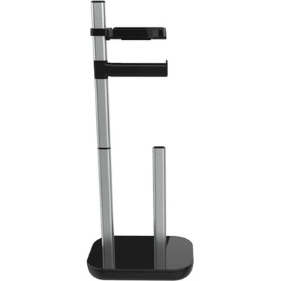 Primanova PN-Стойка за тоалетна хартия висока с поставка 16x25xh73cm ЧЕРНА (M-E75-06) (0137265)