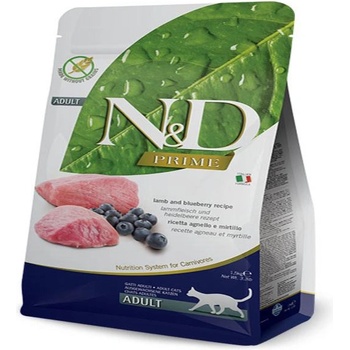 N& D Prime Adult Cat Lamb& Blueberry суха храна без зърно за котки - 0.3кг
