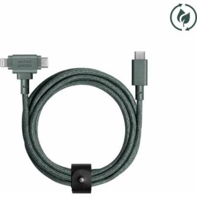 Native Union BELT-CCL-GRN-NP USB-C – USB-C + Lightning 1,5m zelený