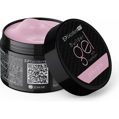 Excellent Pro stavební Uv Led gel s tekutou pamětí pinky pink 15 g
