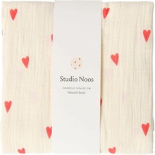 Studio Noos Swaddle zavinovačka Print Large Beige Hearts
