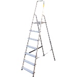  Стълба алуминиева 6+1 стъпала 125кг Drabest (3514937)