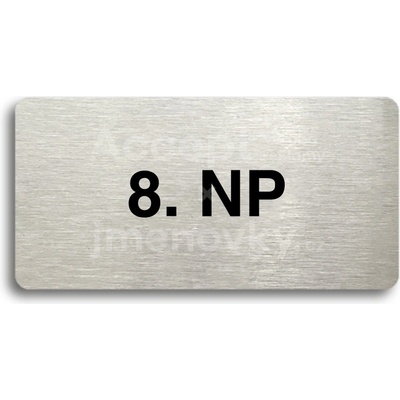 ACCEPT Piktogram 8. NP - stříbrná tabulka - černý tisk bez rámečku