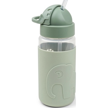 Done by Deer Бутилка Easy Grip Elphee със сламка 350 мл зелена (1039443)