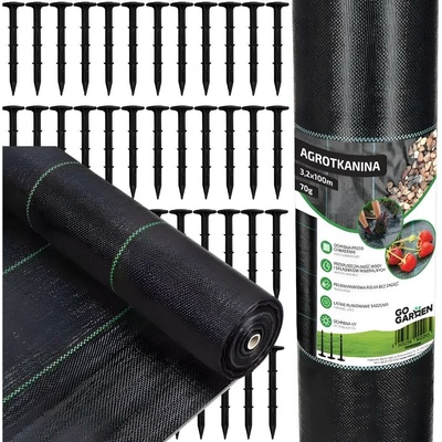 Bestent Agrotextilie tkaná 3,2 m x 100 m 70 g s UV filtrem + kolíky