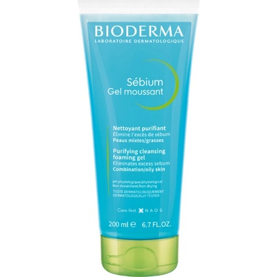 Bioderma Sébium Gel Moussant Purifying And Foaming čisticí pěnivý gel smíšená až mastná pleť 200 ml