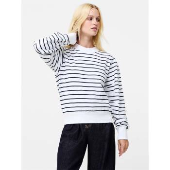 FCUK Блуза French Connection Women's Sunday Stripe Cotton Relaxed Fit Crew Sweatshirt - White