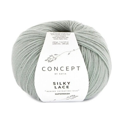 SILKY LACE Katia Farby SILKY LACE: 187 šedozelená