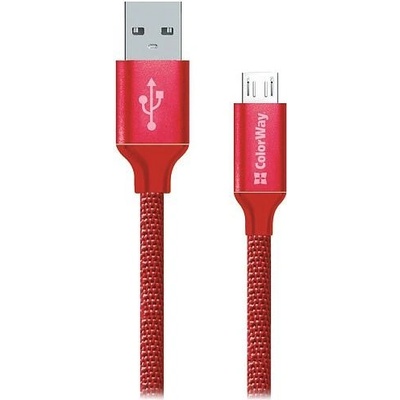 Colorway CW-CBUM002-RD USB / Micro USB, 2.1A, 1m, červený
