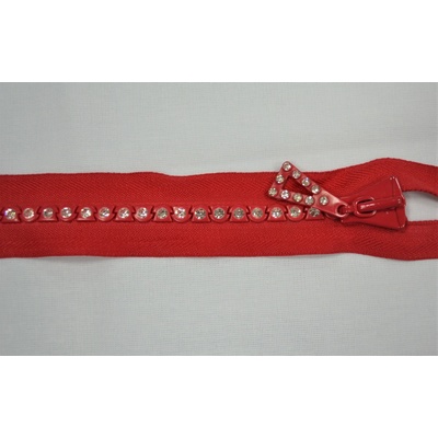 Zips ozdobný s kameňmi 55cm