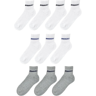 Donnay Детски чорапи Donnay 10 Pack Quarter Socks Childrens - White