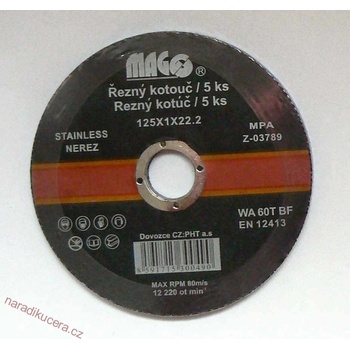 Magg Řezný kotouč 125 x 1,6 x 22,2 mm RN12516