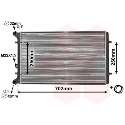 Chladič vody pro motor VAN WEZEL 03002155