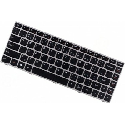 Lenovo Flex 2 14 20404 Klávesnica CZ / SK čierna, strieborný rámik, podsvietená