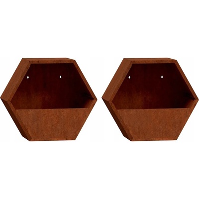 VidaXL šedý kovový Květináč 30 x 10 x 25 cm