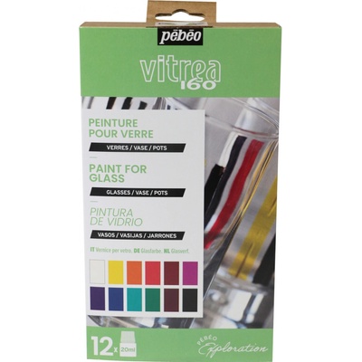 Pebeo Sada vypalovacích barev Vitrea 160 č.1 12x20ml – Zboží Dáma