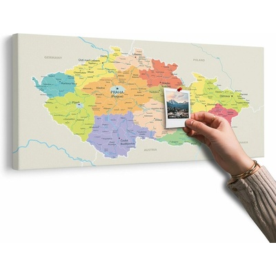 Obraz na korku mapa Českej republiky