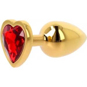 Shots Toys Метален анален разширител в златисто с кристал-сърце Precious