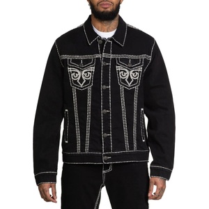 AFFLICTION мъжко яке affliction - ЧЕРНО - ДЕНИМ - 110ow423-bk