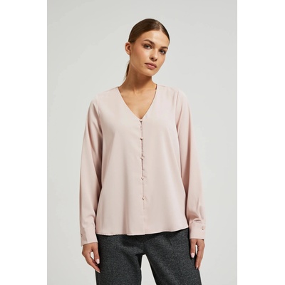 Moodo Гладка риза с декоративни копчета Moodo Moodo | Rozov | ЖЕНИ | XXL
