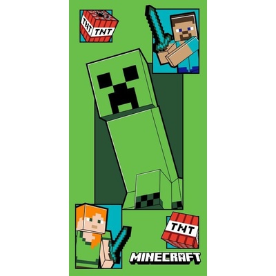 Jerry Fabrics osuška Minecraft Creeper Coming 70 x 140 cm