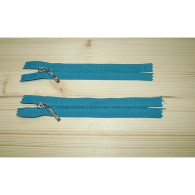 Kostenný zips tyrkysová 3mm nedeliteľný 14cm