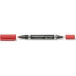 STAEDTLER Маркер Lumocolor Duo Perm 0, 6-1, 5 мм червен (348-2)