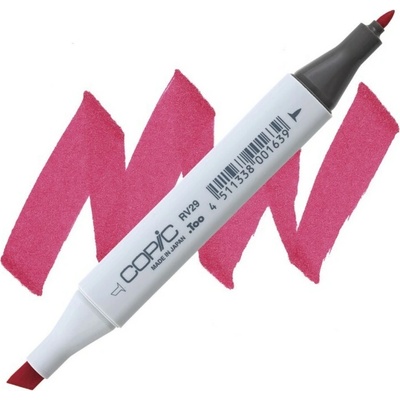 Lihová fixa COPIC Classic oboustranná Fine & Chisel, Crimson (RV29)