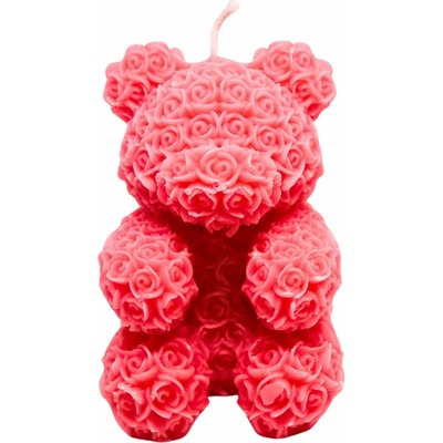 Svíčkománie3D Medvídek z růží červená 105 g