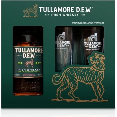 Tullamore Dew 40% 0,7 l (dárkové balení 2 vysoké sklenice)
