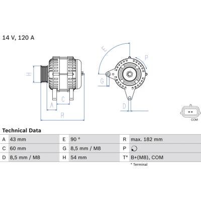 Alternátor BOSCH 0 986 047 340 (0986047340)
