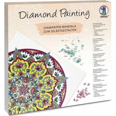 URSUS Diamond Art Painting umělecká sada - Mandala s květinami