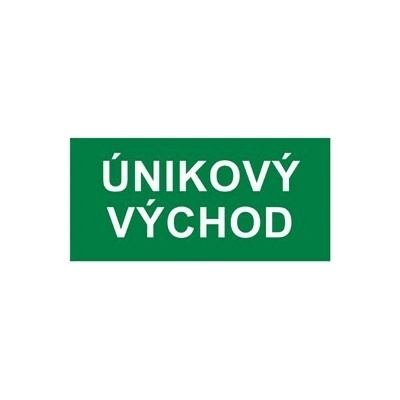 Samolepka Únikový východ 16x8 cm