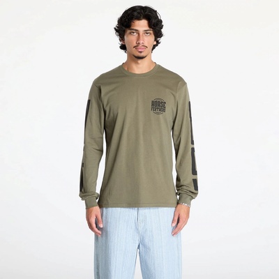 Triko Tall Typo LS burnt olive