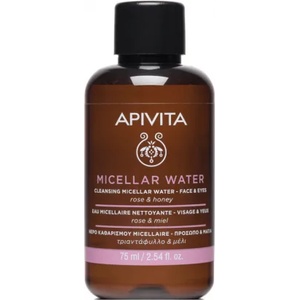 APIVITA Мицеларна вода с Роза и мед , 99 % натурални състаавки , Apivita Cleansing Micellar Water for Face & Eyes Rose & Honey 75ml