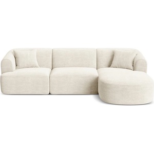 Cosmopolitan Design Бежов ъглов диван от рипсено кадифе (десен ъгъл) Campi - Cosmopolitan Design (COS_RC_L_266_F1_CAMPI2)